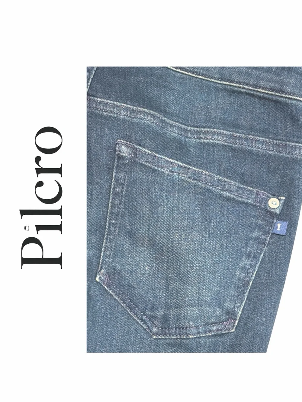 Pilcro Dark Blue The DemiLune Boot Jeans - Size 28